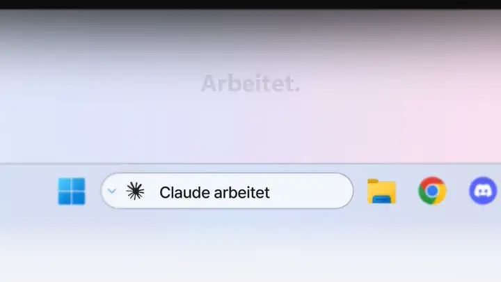 Claude arbeitet, braucht dich (orange), dann fertig (grün)