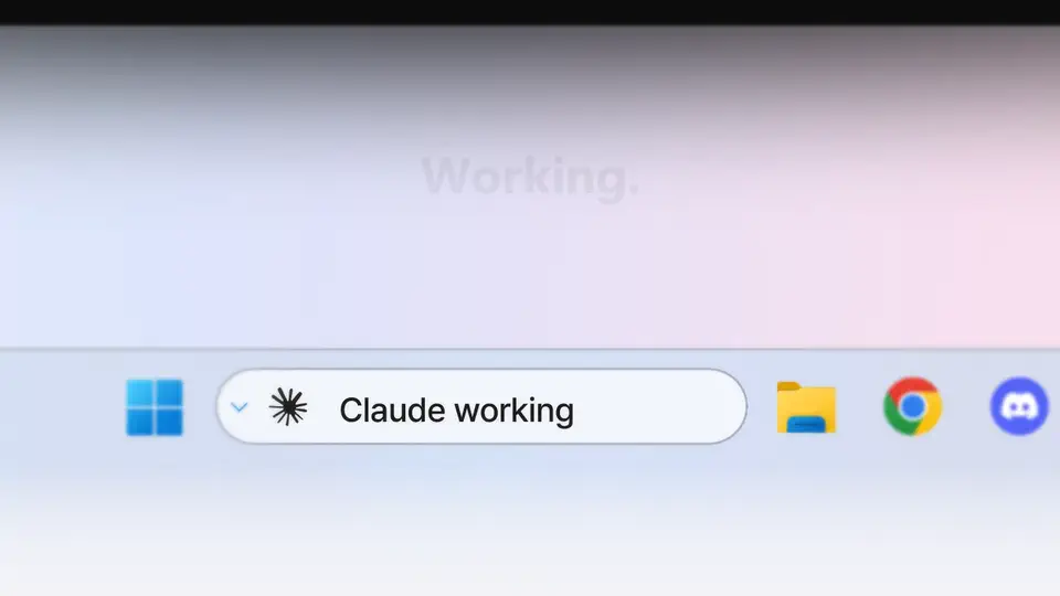 Claude working, then needs you (orange), then done (green)