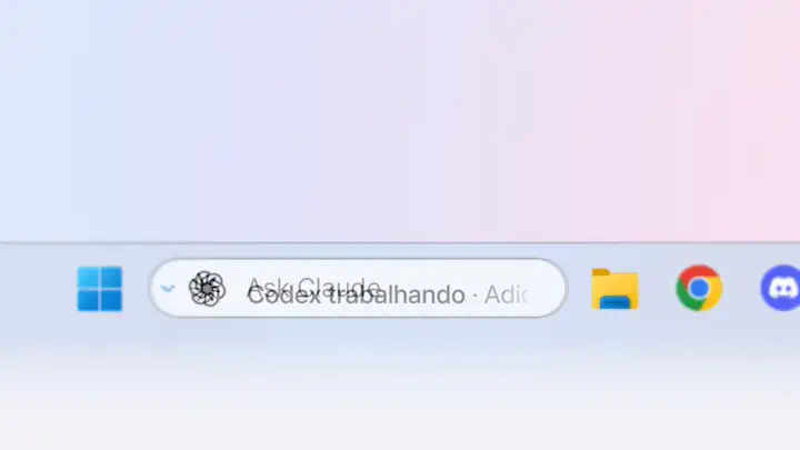 Codex trabalhando, depois pronto