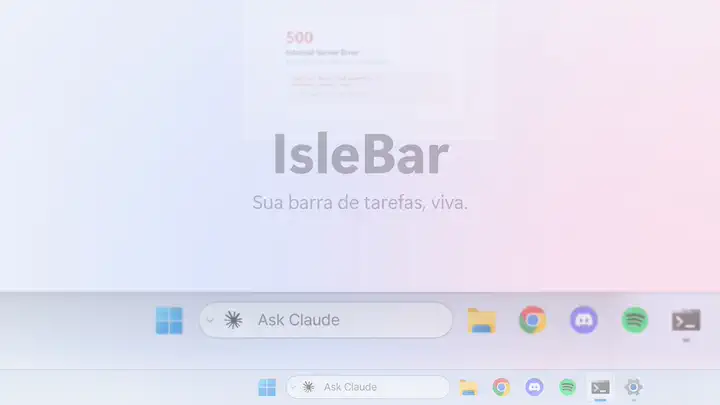 Uma captura de tela solta na barra, anexada à pergunta